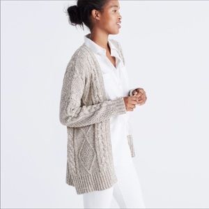 Madewell cableknit cardigan sweater S chunky
